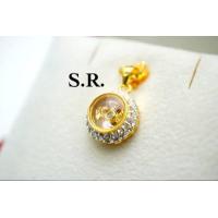 ราคา จี้ทองกังหัน ฝังเพชรล้อมเม็ดละ 3 ตังน้ำ100 ขาวสวยไฟดี พร้อมใบรับรองสินค้า เคลือบทองคำแท้100 (13720600371)