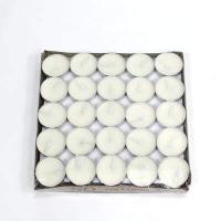 ราคา 50ชิ้น กล่อง สีขาว สีแดง เทียนทีไลท์ เทียนกลม Tealight ไม่มีกลิ่น สปา เทียน dealtique (14396850655)