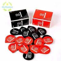 ราคา โปรถูกมากก OlO Zero Zero one 001 ถุงยางอนามัยบางเฉียบ 10ชิ้น 1กล่อง สีแดง size 52 54 mm (2361136064)