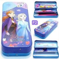 ราคา พร้อมส่ง กล่องดินสอเหล็กยก 3 ชั้น ลายการ์ตูนลายลิขสิทธิ์ Spiderman Avenger Frozen Princess Pencil box Licensed Cartoon (9150422568)