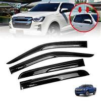 ราคา กันสาดประต คิ้วกันสาด ประกัน 3 ปี งานพรีเมี่ยม รุ่น อีซูซุ ดีแม็กซ์ ISUZU D MAX DMAX ปี 2020 2022 สีดำทึบ โลโก้ขาว 4 ประตู 4 ชิ้น (13636103602)