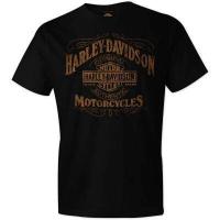 ราคา T shirtHarley Davidson เสื้อยืดแขนสั้น Harley Davidson Military Men s Black Short Sleeve Graphic T Shirt Kandahar Air Base เตรียมจัดส่ง (11379398005)