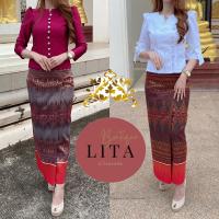 ราคา รุ่นขายดี ผ้าถุงสำเร็จ ไหมกาบแก้ว เชิงแดง งานทอทั้งผืน (15783780970)