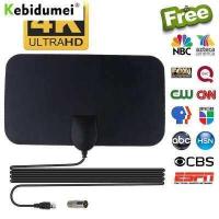 ราคา พร้อมส่ง รหัสจัดส่งฟรี Kebidumei เสาอากาศทีวีดิจิตอล4K 25 DB กล่องทีวี DTV HD รับสัญญาณสูง50ไมล์บูสเตอร์ใช้งานในอาคารแบบ HD ปลั๊ก EU (16574439738)