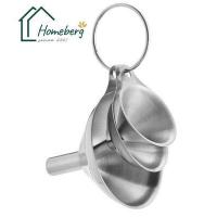 ราคา HOMEBERG 3ชิ้น ชุดกรวยสแตนเลส พร้อมพวงล๊อค กรวย กรวยกรอกน้ำ อาหาร กรวยกรอกน้ำ ของเหลว สแตนเลส 430 (7849997093)