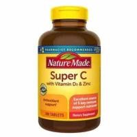 ราคา Nature Made Super C with Vitamin D3 Zinc 200 เม็ด (10639746479)