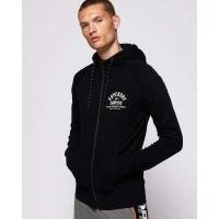 ราคา SUPERDRY SURPLUS GOODS ZIPHOOD ฮู้ดดี้ เสื้อฮู้ดแบบมีซิป สำหรับผู้ชาย สี Jet Black (15321716678)