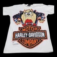 ราคา เสื้อยืดฮาเลย์ Taz Mania เสื้อการ์ตูนLooney Tunes เสื้อวินเทจงานใหม่ M L XL (14304583225)