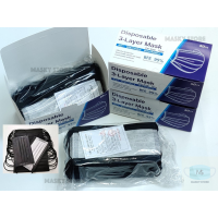 ราคา พร้อมส่ง หน้ากากอนามัย 3ชั้น ปิด ปาก จมูก ผ้าปิดหน้า แมส สีดำขาว ดำด้านเดียว หน้ากากอานามัย หน้ากากอนามัย50pcs แมสปิดปาก (6471268168)