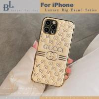 ราคา Gucci เคสโทรศัพท์สำหรับ iPhone 13 12 11 Pro Max เคสโทรศัพท์หนังเคลือบโลหะด้วยการชุบด้วยเลเซอร์ (14724223290)