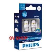 ราคา PHILIPS LED T10 4000K WARM WHITE X tremeUltinon LED แสงสีเหลือง ไฟหรี่ ไฟส่องป้ายทะเบียน ไฟภายในรถ (14978096174)