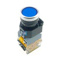 ราคา ปุ่มกดพร้อมไฟ LED LED 220VAC กดติด กดดับ Push Button Switch with LED LA38 11DT 22mm NO NC สี แดง เหลือง ฟ้า เขียว ขาว (12450776141)