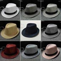 ราคา sweetboxe แฟชั่น Mens สุภาพสตรี Straw Trilby Fedora หมวกฤดูร้อน Sun หมวกปานามา Beach ใหม่ (847694578)