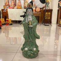 ราคา สวย เจ้าแม่กวนอิมยืนบัวคู่ มือถือแจกันกับต้นหลิว งานกระเบื้องเกรดA มี 4 สี ขนาด 16 20 นิ้ว (15745140792)