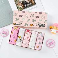 ราคา พร้อมส่งชุดชั้นในเด็กผ้าฝ้ายแท้คลาส A แพ็ค 5 ตัวเด็กหญิงการ์ตูนน่ารักลายแมว KT กางเกงในเด็กผู้หญิงกล่องละ 5 แพ็ค (13408268090)