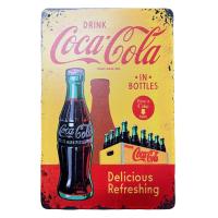 ราคา ป้ายสังกะสี ป้ายวินเทจ ป้ายโค้ก coca cola ขนาด 20x30 เซนติเมตร (11699140853)