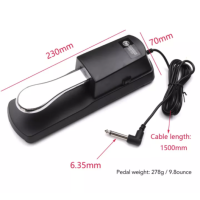 ราคา Sustain Pedal แป้นเหยียบเปียโน แพดเดิ้ล เปียโน คันเหยียบ คีย์บอร์ด ออร์แกน ไฟฟ้า Damper Yamaha for Keyboard Piano Organ Roland Piano Pedal Extender (13188381327)