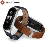 ราคา MIJOBS สำหรับ Xiao Mi Mi Band 5 Mi Band 6 Mi Band 7 Mi Smart Band 6สายรัดข้อมือสำหรับ Mi Band 4สร้อยข้อมือ PU หนังสายรัดข้อมือนาฬิกาสำหรับ Mi Band 3 NFC Global Version อุปกรณ์เสริมสมาร์ทแบนด์7 (980930