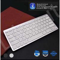 ราคา Keyboard Bluetooth สีขาว แป้นพิมพ์บลูทูธไร้สาย คีย์บอร์ดบลูทูธ ภาษาไทย Wireless Keyboard (7846730678)
