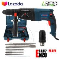ราคา ENZO สว่านโรตารี่ เจาะกระแทก GBH 2 26 1 100W รุ่นท๊อป เปลี่ยนหัวได้ มีระบบเจาะกระแทก 3 ระบบ พร้อมดอกเจาะ 5 ดอกในชุด (780208048)