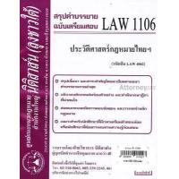 ราคา ชีทสรุป LAW 1106 รหัสเดิม LAW 4062 ประวัติศาสตร์กฎหมายไทยและระบบกฎหมายหลัก นิติสาส์น ลุงชาวใต้ (15733623458)