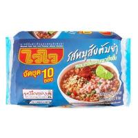 ราคา WAI WAI ไวไว บะหมี่กึ่งสำเร็จรูป รสหมูสับต้มยำ 60 กรัม X 10 ซอง (9388979717)