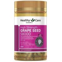 ราคา Healthy Care Grape Seed 58000 mg 200 Capsules องุ่นสกัดเข้มข้น Exp 11 2024 (2804844679)
