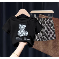 ราคา ส่งจากกรุงเทพ เสื้อผ้าเด็กผู้ชาย เสื้อผ้าเด็กโต ชุดเซ็ท 2 ชิ้น ชุดเด็กชายสไตล์เกาหลี ชุดผู้หญิง สไตล์แฟชั่น KFC 880901 (15919764999)