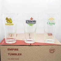 ราคา ยกกล่อง x 6ใบ แก้วเบียร์ แก้วเหล้า แก้วฟรอส แก้วใส พิมพ์ลาย สิงห์ ไฮเนเก้น ช้าง UG320 (12226174495)