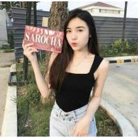 ราคา SpinnyHouse เสื้อคอเหลี่ยม ผ้า2ชั้น เสื้อคอเหลี่ยม เสื้อกล้ามเรย่อน เสื้อ กล้ามเรย่อน 192 M202A (8454884586)