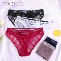 ราคา FINETOO M XXL Mesh Women Sexy Panties Lingerie Breathable Underwear Pantys Low Waist Girl Briefs Letter Woman Underpant (9406878675)
