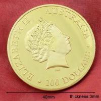 ราคา Longshen ดอกไม้ Pinellia จิงโจ้ออสเตรเลียชุบทอง1ออนซ์ Elizabeth II ออสเตรเลียของที่ระลึกเหรียญหนึ่งขนาด (14399621860)