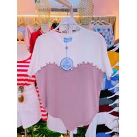 ราคา 159 L เสื้อสาวอวบไหมพรมไซส์ใหญ่แขนสั้น รุ่นจิ๊กซอว์หัวใจ (16585844708)