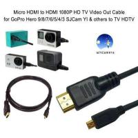 ราคา 1 5M Micro HDMI To HDMI 1080P HD TV Video Out Cable for GoPro Hero 11 10 9 8 7 6 5 4 3 SJCam YI others to TV HDTV High Quality 1 5M Micro HDMI เข้ากับ HDMI 1080P HD TV สายวิดีโอออก (7148558172)