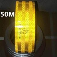 ราคา เทปสะท้อนแสงติดรถบรรทุก ความยาว 50 เมตรขได้ สติ๊กเกอร์สะท้อนแสง 104R 00821 E1 แถบสะท้อนแสงเตือนความปลอดภัย (14747842604)