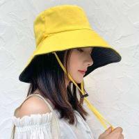 ราคา หมวกบักเก็ต สีพื้น Bucket ใส่ได้ 2 ด้าน หมวกกันแดด หมวกมีเชือกรัดคาง หมวกแฟชั่น (7112042682)