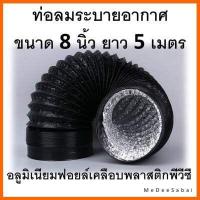 ราคา ท่อลมฟอยล์ พลาสติกพีวีซี สีดำ 8 นิ้ว ท่อลมเครื่องดูดควัน ท่อลมพัดลมระบายอากาศ ท่อแฟร๊ก ท่อละระบายอากาศ ท่อลมสีดำ ท่อลมโรงเรื่อน (9686045694)