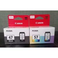 ราคา Canon PG 47 CL 57 bk co สีดำ 3 สี C M Y แท้ศูนย์ของใหม่ คุณถาพ 100 ใช้กับเครื่อง รุ่น Canon E400 E410 480 3170 510 (8325322746)