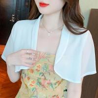 ราคา Impression เสื้อคาร์ดิแกนผ้าชีฟองแขนสั้น เสื้อคลุมแฟชั่นสไตล์เกาหลีเสื้อคลุมกันแดด (14251805294)