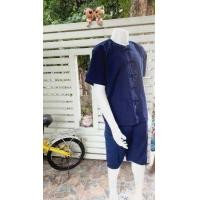 ราคา เสื้อหม้อห้อม จากแพร่แท้ๆ เสื้อม่อฮ่อม ม่อห้อม เสื้อหม้อห้อมกระดุมจีน คอกลม (11173238738)