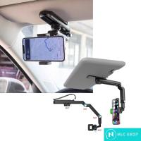 ราคา ที่วางโทรศัพท์ในรถยนต์ ที่วางมือถือ GPS แบบหมุนได้ 1080 องศา สำหรับติดที่บังแดดในรถยนต์ ไม้เซลฟี่ (15605847061)