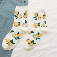 ราคา Women Socks Kawaii Funny Fruit Avocado Strawberry Watermelon Peach Banana Comfortable Female Crew Socks (11292696334)