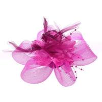 ราคา ดอกไม้ผู้หญิงลูกปัดขนนกตาข่าย Corsage คลิป Fascinator มงกุฏประดับผมเจ้าสาว (9642728000)
