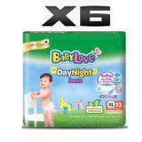 ราคา Baby love เบบี้เลิฟ กางเกงผ้าอ้อม Day Night ระบุไซส์S M L XL XXL แพ้ค 6ห่อ 1ลัง (751010907)