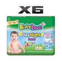 ราคา Baby love เบบี้เลิฟ กางเกงผ้าอ้อม Day Night ระบุไซส์S M L XL XXL แพ้ค 6ห่อ 1ลัง (751010905)