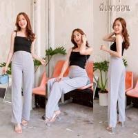 ราคา Famous Colletion สินค้าใหม่ กางเกงผ้าฮานาโกะ ขาตรงซิป หลัง กางเกงเอวสูง ไซส์S 2XL (15733477271)