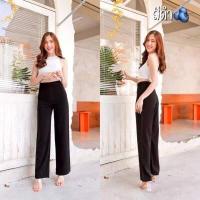 ราคา Famous Colletion สินค้าใหม่ กางเกงผ้าฮานาโกะ ขาตรงซิป หลัง กางเกงเอวสูง ไซส์S 2XL (15733477266)