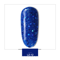 ราคา สีเจล สีทาเล็บ กลิตเตอร์ กากเพชร โทนฟ้าคราม AS 15ml LZ 01 12 เฉดสี (12884169015)
