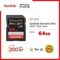 ราคา SanDisk Extreme Pro SDXC SDXXU 64GB V30 U3 C10 UHS I 200MB s R 90MB s W 4x6 Lifetime Limited SDSDXXU 064G GN4IN เมมโมรี่การ์ด เอสดีการ์ด (16067004997)