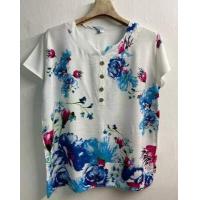 ราคา เสื้อลายดอกผ้าพริ้ว เสื้อผู้ใหญ่ เสื้อตอมกลมผ้าพริ้ว เสื้อลายดอกผ้าสปัน (7995676466)